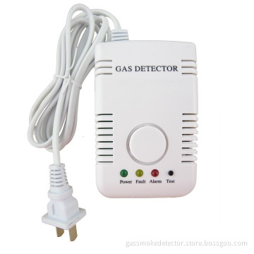 Plug In Fixed Gas Detection leak Detector for Fire Alarm System Wireless High Sensitivity